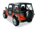 Bestop A-Top For OEM - 76-86 Jeep Cj7 Replace (Black Crush Clear Windows Door Skins Included)