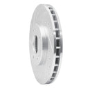 R1 91-93 Dodge STEALTH Front Left Drilled & Slotted Silver Brake Rotor