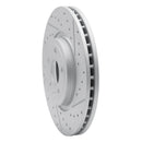 R1 17-19 Jaguar F-Pace Front Right Drilled & Slotted Geo-Carbon Rotor