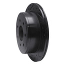 R1 04-11 Ford F-150 RWD Rear Left Drilled & Slotted Black Brake Rotor
