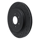 R1 92-02 Dodge Viper Rear Left Drilled & Slotted Black Brake Rotor