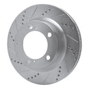 R1 08-21 Lexus LX570 Front Left Drilled & Slotted Silver Brake Rotor