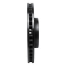 R1 94-99 Toyota Celica Front Right Drilled & Slotted Black Brake Rotor