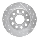 R1 10-19 Audi A3 Front & Rear Drilled & Slotted Silver Brake Rotor Set
