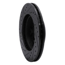 R1 90-92 Toyota Land Cruiser Front Right Drilled & Slotted Black Brake Rotor