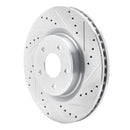 R1 13-26 Nissan Z Front Drill & Slot Silver Rotors