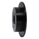 R1 04-12 Mitsubishi Eclipse Rear Right Drilled & Slotted Black Brake Rotor