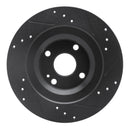 R1 Concepts 16-25 Mazda MX-5 Miata Drilled & Slotted Black Disc Brake Rotor Set - Rear
