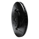 R1 08-17 Cadillac CTS Front Right Drilled & Slotted Black Brake Rotor