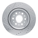 R1 17-25 Buick Enclave Rear Drilled & Slotted Silver Brake Rotor Set