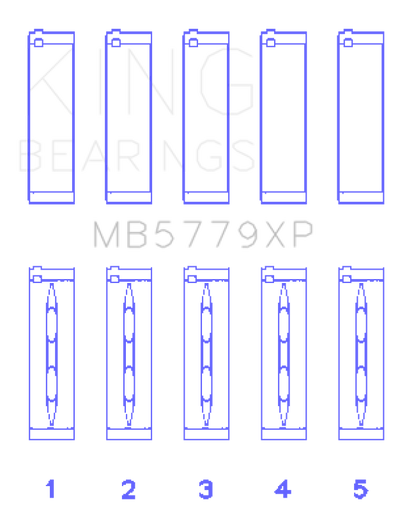 King Engine Bearings Audi CDAA/ CDHA/ CHHA/ CHHB/ CJXA/ CJXB (Size 0.26) Main Bearing Set