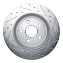 R1 2011-2022 Dodge Durango Rear Left Drilled & Slotted Silver Brake Rotor