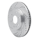 R1 07-17 Buick Enclave Front Left Drilled & Slotted Silver Brake Rotor