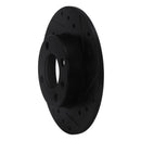 R1 86-93 Volkswagen Quantum Rear Right Drilled & Slotted Black Brake Rotor