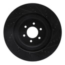 R1 2003-2017 Dodge Viper Front Left Drilled & Slotted Black Brake Rotor