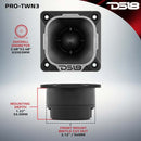 DS18 2.5in High Compression Neodymium Tweeter 125 Watts RMS 1in Pen Vc 4 ohm