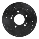 R1 11-25 Hyundai Kona Rear Drilled & Slotted Black Brake Rotor Set