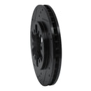 R1 85-12 Nissan NP300 (Mexico) Front Left Drilled & Slotted Black Brake Rotor