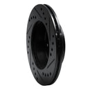 R1 82-83 Honda Accord Hatchback Front Left Drilled & Slotted Black Brake Rotor
