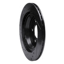R1 94-04 Ford Mustang Rear Right Drilled & Slotted Black Brake Rotor