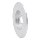 R1 11-17 Lexus CT200h Rear Drilled & Slotted Silver Brake Rotor Set