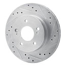R1 1987-1989 Nissan 300ZX Rear Drill & Slot Silver Rotors