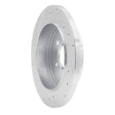 R1 98-05 Mercedes-Benz ML320 Rear Right Drilled & Slotted Silver Brake Rotor