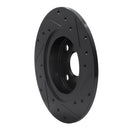 R1 87-89 Toyota MR2 Rear Left Drilled & Slotted Black Brake Rotor