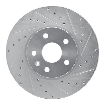 R1 06-15 Lexus IS250 Rear Right Drilled & Slotted Silver Brake Rotor
