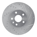 R1 06-15 Lexus IS250 Rear Drilled & Slotted Silver Brake Rotor Set