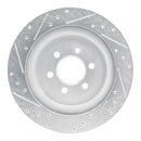 R1 92-02 Dodge Viper Rear Drilled & Slotted Silver Brake Rotor Set