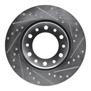 R1 76-89 Toyota Land Cruiser Front Left Drilled & Slotted Silver Brake Rotor