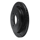 R1 07-17 Ford ExpeditIon Front & Rear Drilled & Slotted Black Brake Rotor Set
