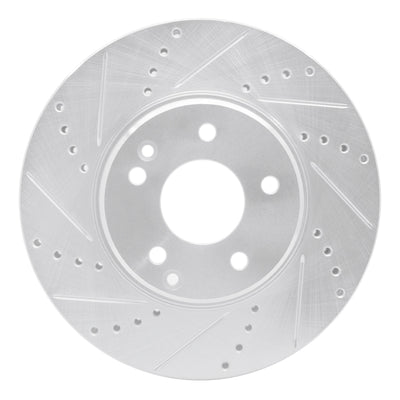 R1 96-11 Chrysler Crossfire Front Left Drilled & Slotted Silver Brake Rotor
