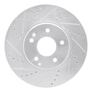 R1 96-11 Chrysler Crossfire Front Left Drilled & Slotted Silver Brake Rotor