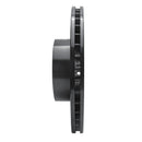 R1 11-18 BMW X4 Front Right Drilled & Slotted Black Brake Rotor