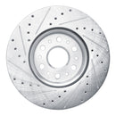 R1 17-25 Buick Enclave Front & Rear Drilled & Slotted Silver Brake Rotor Set