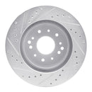 R1 63-82 Chevrolet Corvette Front/Rear Right Drilled & Slotted Silver Brake Rotor