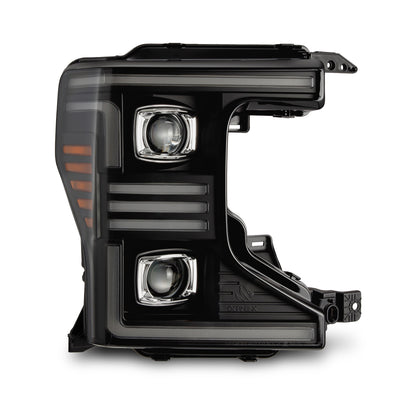 AlphaRex 20-22 Ford F150 Pro-Series Projector Headlights Black w/ Activation Light / Seq. Sig. / DRL
