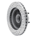 R1 73-93 Ford E-100 Econoline Front Right Drilled & Slotted Silver Brake Rotor
