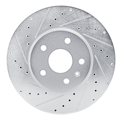 R1 19-25 Buick Envision Front Left Drilled & Slotted Silver Brake Rotor