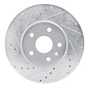 R1 19-25 Buick Envision Front Left Drilled & Slotted Silver Brake Rotor