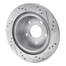 R1 03-05 Infiniti G35 Front & Rear Drilled & Slotted Silver Brake Rotor Set