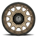 ICON Alloys Rancho 20x9 / 8x6.5 / 12mm / 5.5in BS Satin Bronze Wheel w/ Gloss Black Lip