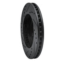 R1 70-93 Ford Taurus (Excl SHO) Front Right Drilled & Slotted Black Brake Rotor