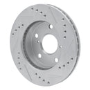 R1 91-94 Toyota Previa Front Left Drilled & Slotted Silver Brake Rotor
