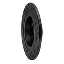 R1 06-10 Pontiac Solstice Rear Right Drilled & Slotted Black Brake Rotor