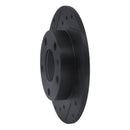 R1 02-06 Audi A4 (USA/Canada) Rear Left Drilled & Slotted Black Brake Rotor
