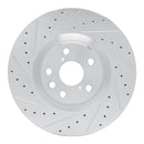 R1 13-20 Lexus RC350 Front & Rear Drilled & Slotted Silver Brake Rotor Set