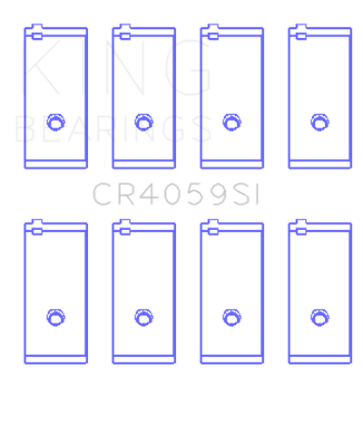 King Engine Bearings General Motors 138Ci 2.3L L40/Ld2 16V (Size +0.25mm) Connecting Rod Bearing Set